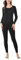 LAPASA Damen Innenfleece Thermounterwäsche Set -Funktionsunterwäsche Skiunterwäsche für Winter L17&L41&L138 MEHRWEG, Farbe Schwarz, Size JP 5L (US 2XL)