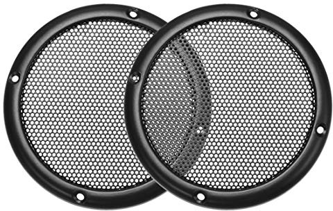 sourcing map Speaker Grill Cover 3.5 Inch 96.7mm Mesh Decorative Circle Subwoofer Guard Protector Black 2pcs
