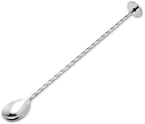 Bomcomi Stainless Steel Cocktail Bar Spoons Spiral Pattern Drink Shaker Muddler Stirrer Twisted Mixing Spoon