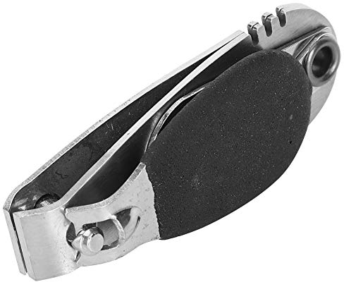 AMONIDA Cortador De Hilo De Pesca, Acero Inoxidable + Caucho Alicates De Pesca, 6.5cm Pesca Cortador De Línea Tijeras De Línea De Pesca con Mosca Multifuncionales 3 En 1