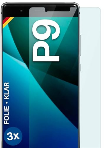 moex für Huawei P9 Schutzfolie Displayschutz Folie Ultra-klar HD 0,2 mm kompatibel mit jeder Hülle, Anbringen ohne Blasen, Handyfolie Extra Kratzfest, FlexProtect 3 Stück