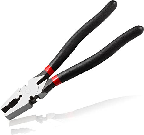 LEONTOOL 25,4 cm große Zaunzange mit 3 Drahtschneidern, Mehrzweck-Vierkantwerkzeug für die Installation, Wartung und Reparatur von Drahtzäunen