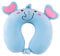 EXQULEG Cartoon Nackenkissen Memory Foam Nackenkissen Stützkissen, Reisekissen Kinder Reisekissen Ideal für Reise Büro und Haus (Elefant)
