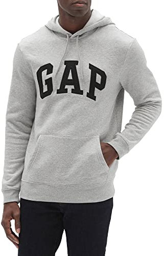 GAP Arco Hueco de Forro Polar Sudadera, Gris Claro Jaspeado, Medium para Hombre