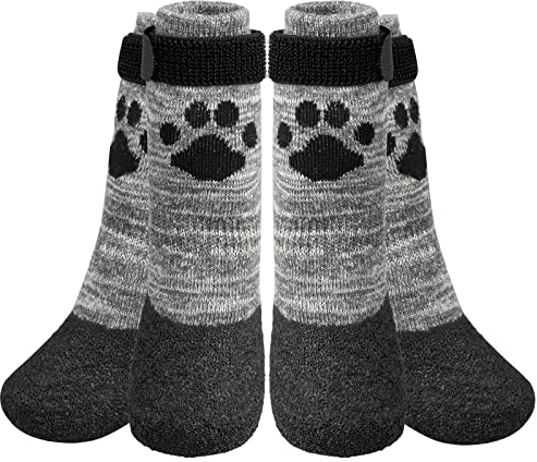 KOOLTAIL rutschfeste Hundesocken ¨C Outdoor-Hundeschuhe wasserdichte Hundeschuhe Pfotenschutz mit Gurt Traktionskontrolle f¨¹r Hartholzb?den