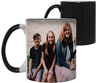 Giftme Personalised with Two Photos/Multi Photo Printed Collage Mug, 11oz Ceramic Magic Mug Special Occasion Novelty Gift, Friends,Birthday,Coffee Tea Mug. (1 Photo)