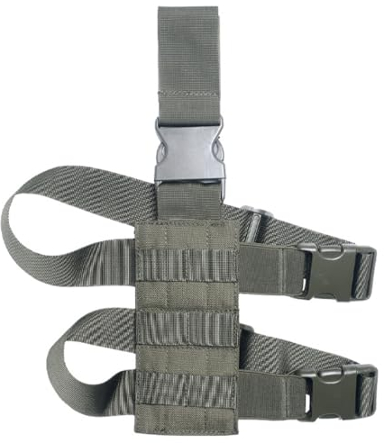 Azarxis Universal Drop Leg Gun Holster for Concealed Carry Tactical Pistol Glock Handgun Combat Thigh Mag Adjustable Pouch (Green)