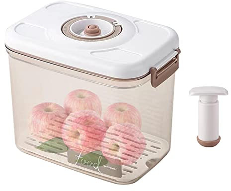 MUMIAO Food Saver Container, Vacuum Seal Containers for Food, Vacuum Seal Storage Marinade Containers With Time Compass Manual Air Pump Freezer And Pantry Storage