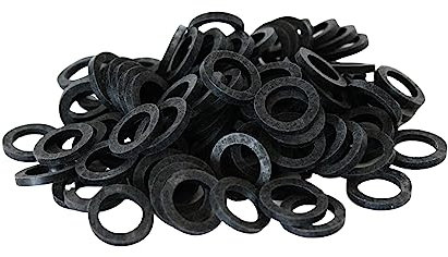 KINETICS LINE Guarnizioni Piatte in Gomma 3/8 Pollice (14.5 x 10 x 2 mm) 100 Pezzi Guarnizioni Sanitarie, Idraulica, Aria Condizionata, Ventilazione, Tubazioni e Giardino (da -40°C a 110°C)