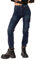 Nina Carter P219 - Jean cargo pour femme - Taille haute - Coupe décontractée - Bas de jambes élastiques - Look usé, Bleu foncé (P219-2), XL