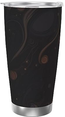 Dark Medium 20 oz Auto Tasse Edelstahl Tumbler mit Deckel Reise Isolierte Kaffeetasse Doppelwand Wasser Wiederverwendbare Tasse für Heiße Kaltgetränke Kaffeetasse für Home Office Outdoor