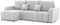 Mebligo - Ecksofa mit Schlaffunktion und Bettkasten Modena, 237 cm Breit, Wohnzimmer Eckcouch Universell - Rechte oder Linke Seite Couch, Eckcouch mit Bettfunktion Modena - Sofa Hellgrau (Abriamo 05)