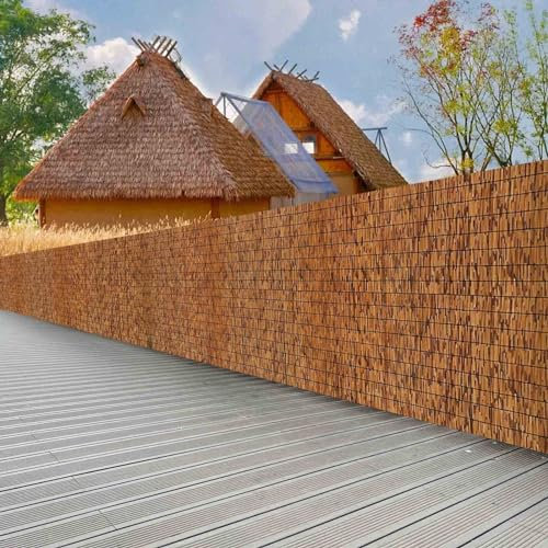 Rouleaux De Bambou De Jardin Décoratifs, Panneaux De Roseaux D'ombrage Extérieurs For Balcon, Rouleaux De Clôture En Roseaux De Bambou, For Mur De Toit, 70 80 120 130Cm ( Color : Carbonized color , Si