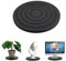 20cm Base Giratoria Manual, Plataforma Giratoria Universal Redonda 360°, Multiusos Plástica Tocadiscos con Rodamientos de Bolas de Acero para TV Monitor Artesanía Plantas Bonsai, Negra