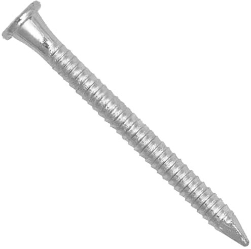 Galvanised Annular Ring Shank Nails Length: 50mm (Pack of: 100) Bright Zinc Coating for Secure Wood DIYUK