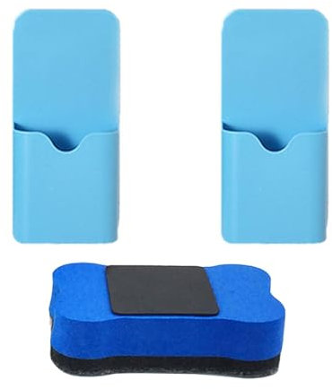 NIYATA 2pcs Magnetic Pen Marker Holders, Dry Erase Marker Magnetic Cup Holder Organizer Home Office Supplies for Refrigerator Whiteboard Locker (Blue)