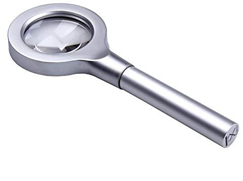 AYLSPU Lupen, Handlupe mit Beleuchtung und 8-facher Optik, HD-Linse, Leselupe für alte Männer, zum Lesen von Büchern, Identifikation, Uhren, Basteln, C