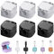 6 Pack Cable Clips with Self Adhesive, Adjustable Cable Tidy, Cord Cable Management Cable Organiser Magnetic Cable Holder Wire Holder Organiser for USB, HDMI, Wall, Car, Office, Home (Black & White)