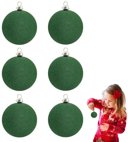 Shatterproof Christmas Ornaments | Holiday Decor Baubles | Flocking Ball Decorations | Fireplace Decoration Ideas | Easy-to- Ornaments | Decor for Fireplace, Window