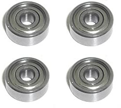 4x Kugellager 3x10x4 mm - 623 ZZ Radial Rillenkugellager Wälzlager rcbay Chromstahl beidseitig gedichtet für 3mm Welle