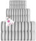 Casa Copenhagen Ecstatic 6-teiliges Handtuch-Set – Weiß, 600 g/m², 2 Badetücher, 2 Handtücher, 2 Waschlappen aus weicher ägyptischer Baumwolle für Badezimmer, Küche und Dusche