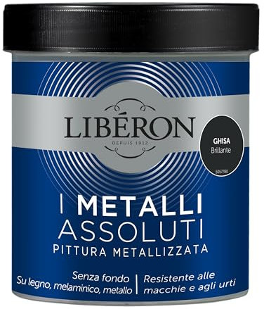 Libéron - Les Métaux Absolus - Peinture Métallique - Fonte Brillant - 0,5 L