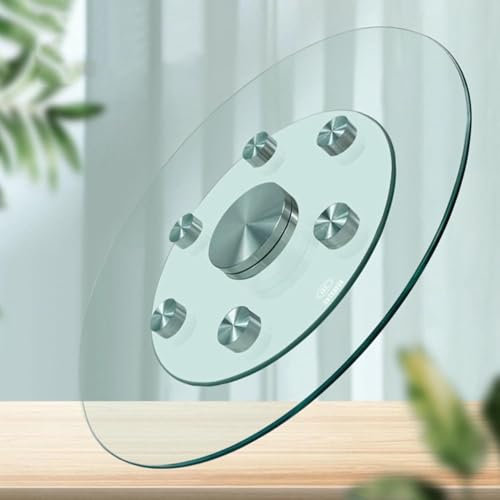 BTOIASYHF Plateau De Service Rotatif en Verre Trempé Plateau Tournant en Verre Rond De 60-85 Cm pour Table À Manger De Cuisine 24/31 Glass Lazy Turntable pour Table À Manger (Size : Ø 50
