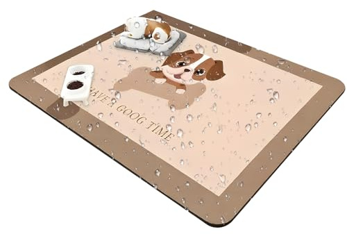 Matte für Hunde, rutschfest, saugfähig, rutschfest, Schutz für hygienisches Training, Welpen, Schüsseln, Futter und Wasser, Kätzchen