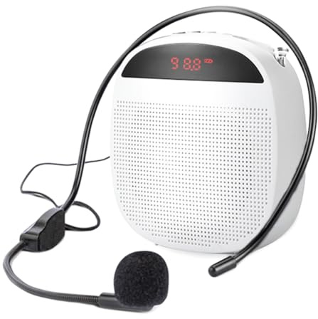 Osmond Amplificatore Vocale Portatile Amplificatori Vocali Cablati Altoparlante Radio FM Microfono Ad Archetto Altoparlante per Insegnanti