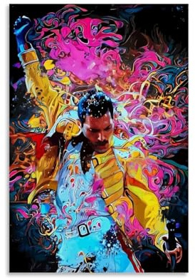 Generisch Queen Poster Art Album Für Zimmer, Ästhetische Leinwand-Wandkunst, Schlafzimmer-Dekor Poster 12x18inch(30x45cm)
