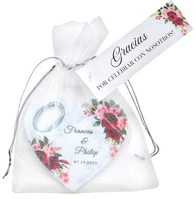 Detalle de Boda Personalizado: Imán Abrebotellas para Invitados, Regalos de Bridal Shower y Tarjeta de Agradecimiento, (Pack de 30) (Abrebotellas + Bolsa de Regalo)
