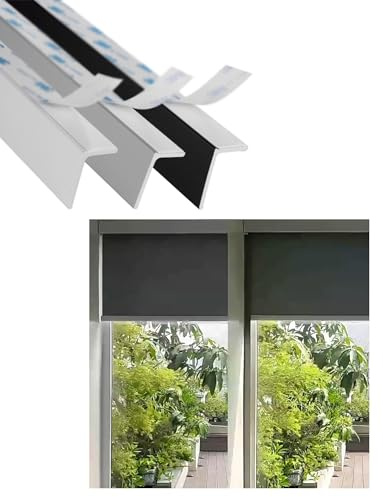 Light Blockers for Window Shades and Blinds, PVC Side Tracks for Blackout Shades, 11.8in