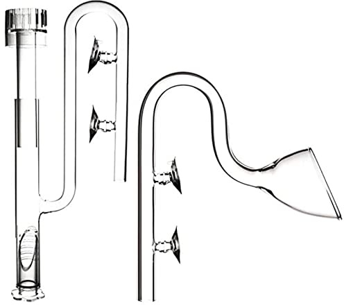 Fxzqgnh Lily Tube Aquarium Set mit EIN Und Auslauffilter, Skimmer, Glas, Verstellbarem Saugnapf für Fische, Pflanzen Und Süßwasser, Geeignet für Aquarien, Mehrfarbig, 17mm