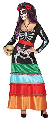 Atosa déguisement squelette mexicain femme adulte XS