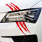 Devil Cut Aufkleber Klauen Krallen Tiger Auto LKW Dekor Sticker (K053 Karminrot)