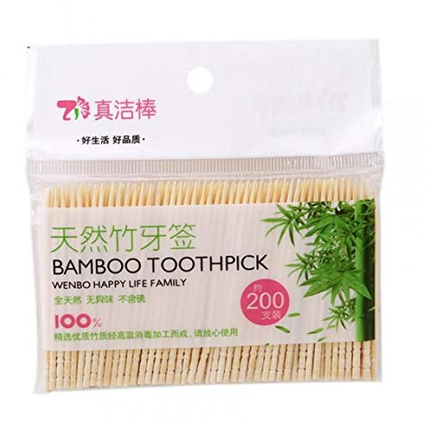 Asien Desechables De Madera De Bambú Palillos De Madera Palillos Redondos para Los Dientes del Partido De Oliva Pelar Fruta Mondadientes 200pcs / Bolsa
