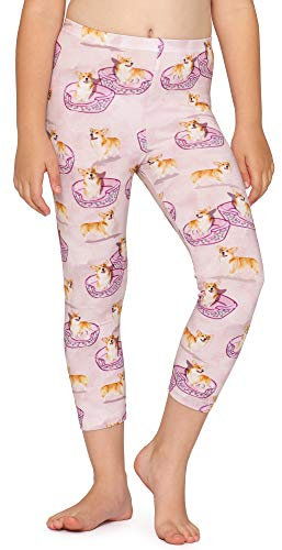 Merry Style Mädchen 3/4 Leggings MS10-405(Rosa/Hunde,140)