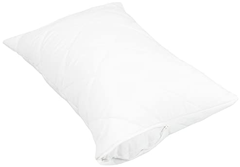 ZOLLNER Protector de Almohada Acolchado en 40x60 cm - Funda Protectora Transpirable con Cremallera - Mezcla de algodón - Lavable hasta 95°C - Calidad hotelera - Certificado Oeko Tex®