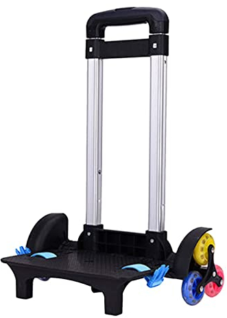 Rucksack Trolley, Schulranzen Trolley für Kinder Faltbarer Handwagen 6 Räder Aluminium Rollende Gepäckwagen für Schulrucksäcke Grundschule Mittelschule