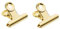 BüroklammernBinder Clips 30 Stück 22mm Büroklammern Briefklemmer Bulldog Clips für Bilder Fotos, Küche zu Hause, Büro Zubehör (Gold)