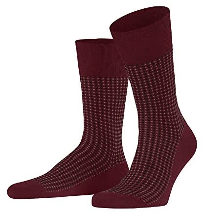 FALKE Herren Socken Uptown Tie M So Baumwolle gemustert 1 Paar, Rot Scarlet 8228, 41-42