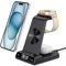 leChivée Ladestation für Apple Watch und iPhone, ladegeräte für Apple Watch 10/Ultra 2/9/8/7/6/5, 3 in 1 Induktive Ladestation für iPhone 16/15/14/13/12 Series und Air Pods 4 (ohne Adapter)