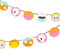 Talking Tables Happy Halloween Party Decorations-3m Paper Garland with Cute Pumpkins Bats Skulls | Orange Bunting Hanging Banner, HALLOWGARLAND