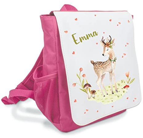 Kinderrucksack Rehkitz KIndergartentasche Kiga Geschenk Mädchen Junge ab 3 Jahre (Rehkitz)