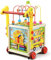 COIL Motorikwürfel 10 in 1, Schieber, Lernspielzeug, Laufhilfe, Montessori Würfel, Lernwürfel, Uhr, Puzzle, Motorikwürfel ab 1 Jahr - Lauflernwagen Holz - Laufwagen Baby