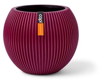 Capi Europe - Gefäß Kugel Groove Indoor - 10x9 - Lila - Blumentopf für drinnen - CAPI Indoor - BGVP101