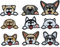 Qusmeiyici 9Pcs Cute Small Pocket Dog Embroidered Applique Patches, Sew on /Iron on Patches for Clothing, Jackets, Jeans, Backpacks, Hats, Arts Craft Sew Making