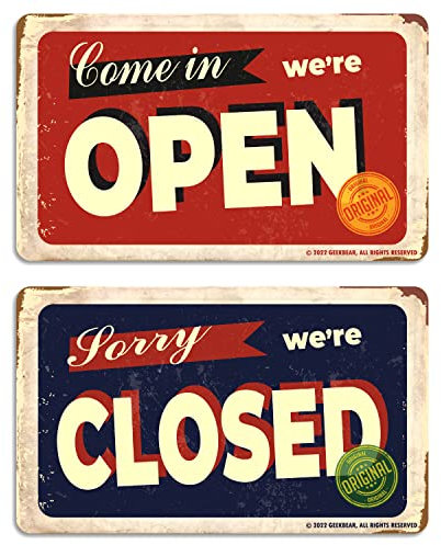 Open Closed Sign (04. Vintage Stamp)