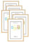CHELY INTERMARKET Lot de 6 cadres photo A4 MOD/296 en bois, largeur du cadre 1,5 cm avec finition élégante, pour titres et certificats