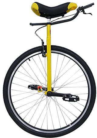 Einrad Einrad für Erwachsene 28 Größeres Rad, Extra großes Einrad mit Lenker und Bremse, Heavy Duty Einrad für große Menschen mit einer Körpergröße von 160-195cm (63-77) ( Color : Yellow , Size : 28